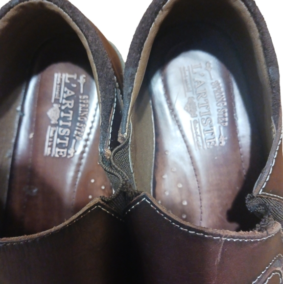 L' Artiste Spring Step Comfort Burgundy Brown Leather Slip On Casual Sho… - Picture 4 of 12